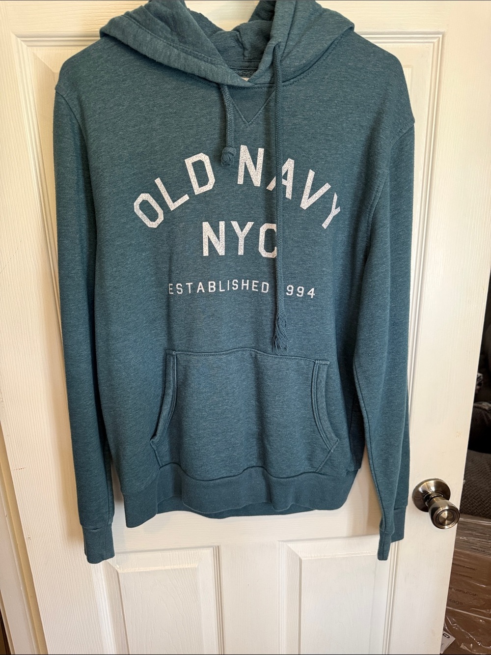 Old Navy Teal Pullover Hoodie with NYC Logo